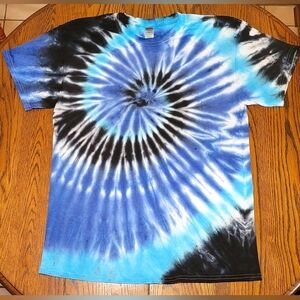 Spiral Tie Dye Blue & Black